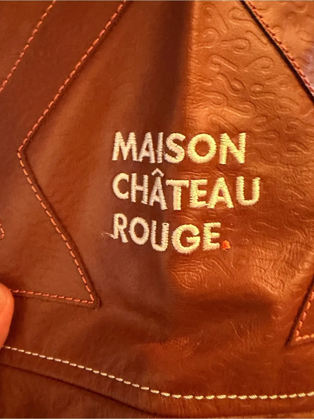 Air Jordan Maison Chateau Rouge Leather Flight Jacket Brown Basalt XL NWT